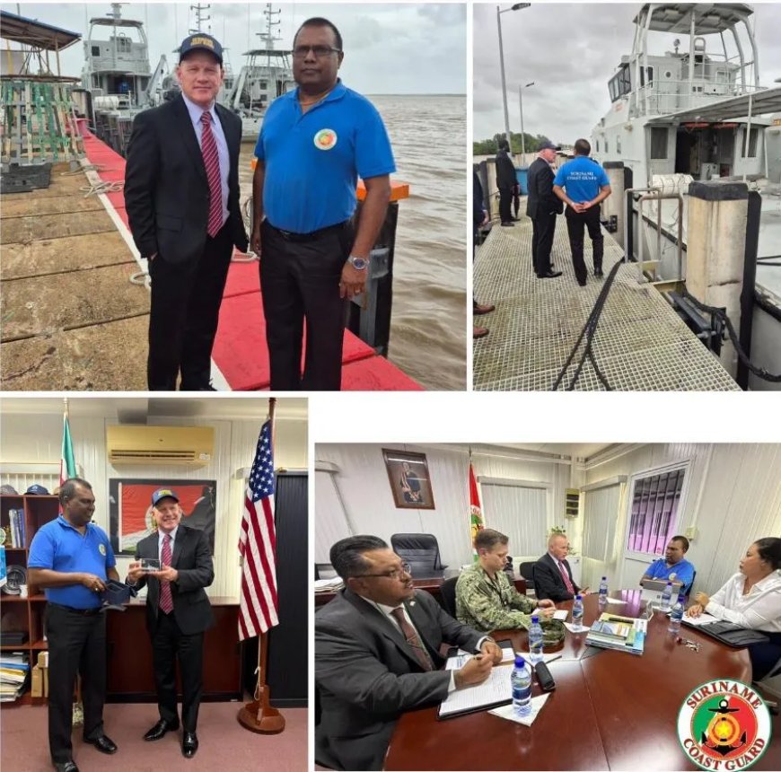 Amerikaanse diplomaat bezoekt Kustwacht Suriname