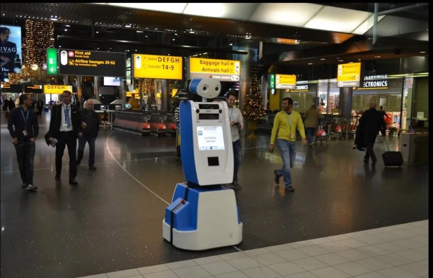 Robot als collega op luchthaven