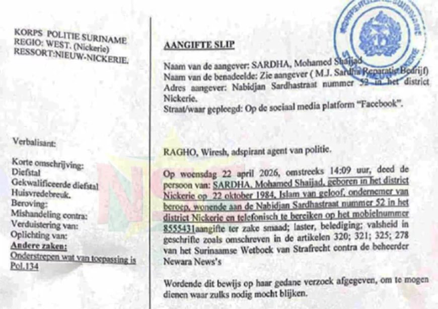 Reparatiebedrijf Sardha doet aangifte tegen 'Newara' om vermeende facturen Canawaima