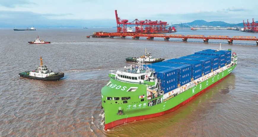 Opmerkelijk – Grootste volledig elektrische intelligente containerschip ter wereld voltooit e