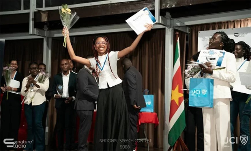 Chayah Lauwerends wint nationale speechcontest van JCI Nilom