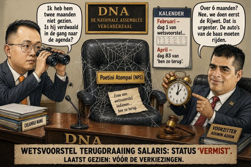 Wang wil salaris verlagen, maar collega’s ruiken hun 130.000 SRD 