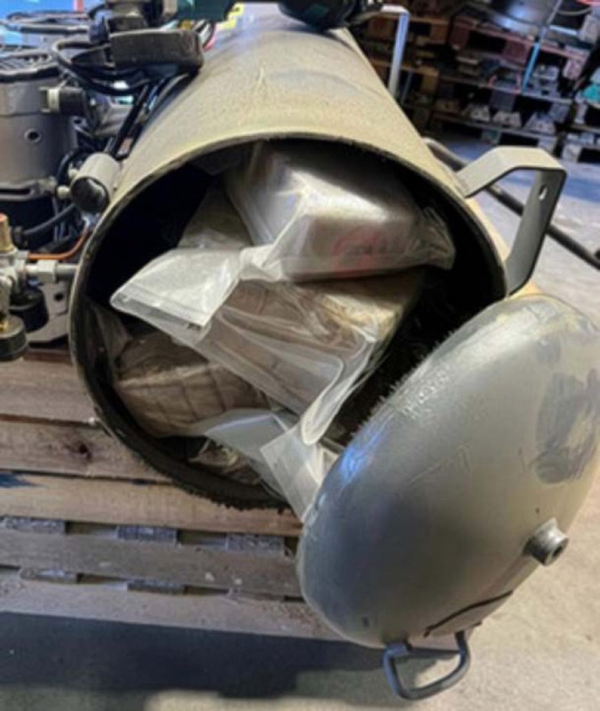 22 kilo hasj onderschept in compressor onderweg naar Suriname