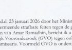 GVO tegen daders na strafklacht tegen ex-minister Ramadhin om verdwenen goederen