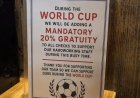 Restaurants verhogen rekening tijdens WK