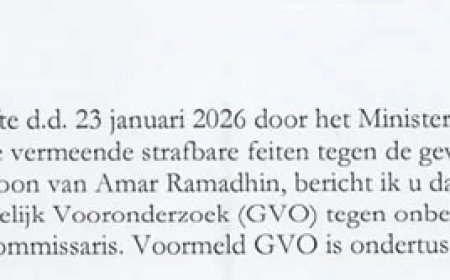 GVO tegen daders na strafklacht tegen ex-minister Ramadhin om verdwenen goederen