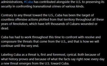 Cuba: “wij bedreigen niemand, wij worden bedreigd”