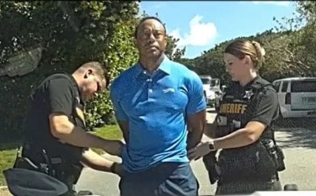 Privéjet Tiger Woods terug in Florida na revalidatie