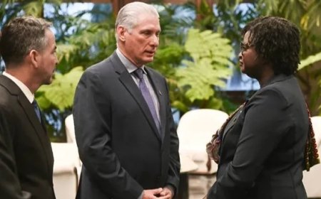 Ambassadeur Genia Lank-Corinde overhandigt geloofsbrieven aan Cubaanse president