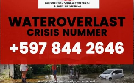 Pompen bij Sabaku project en Indira Gandhiweg aanpak wateroverlast