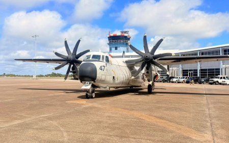 Amerikaanse Grumman Greyhound geland in Suriname