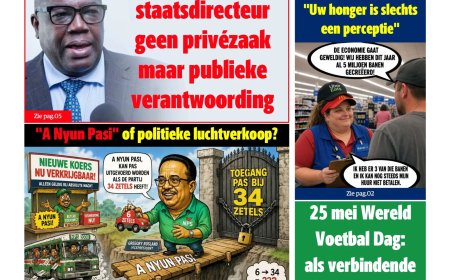 Dagblad Suriname, maandag 25 mei 2026