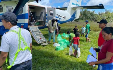 Voedselhulp voor ruim 1300 gezinnen na wateroverlast in Zuid-Suriname