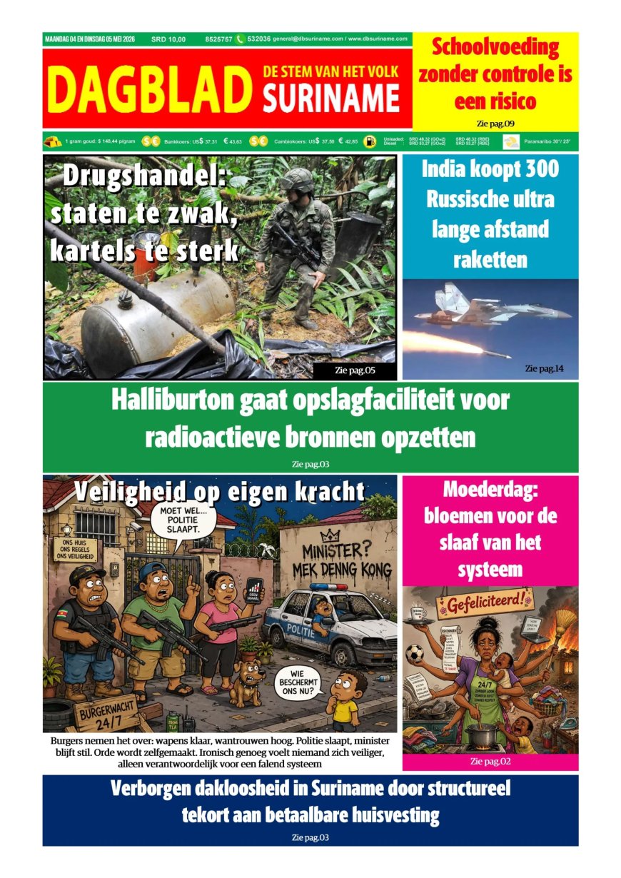 Dagblad Suriname, maandag 4 mei 2026