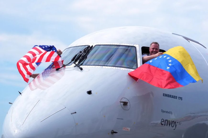 Eerste rechtstreekse vlucht VS-Venezuela in 7 jaar landt in Caracas
