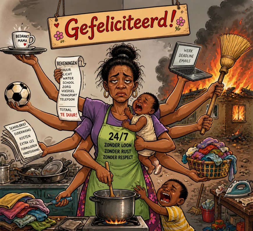 Moederdag: bloemen voor de slaaf van het systeem