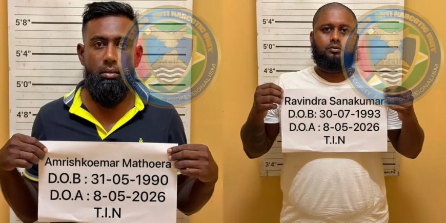 Surinamer en Guyanees aangehouden met 45 kilo cocaïne