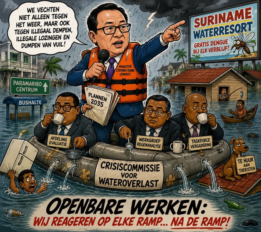 Suriname drijft weg, regering zoekt reddingsboei in persconferentie