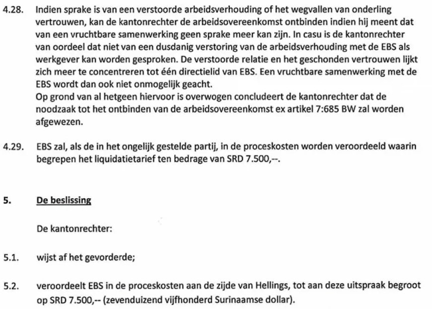 Kantonrechter wijst ontslagverzoek EBS tegen vakbondsleider Hellings af