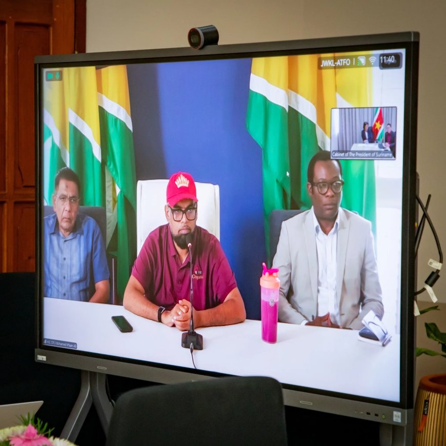 President Simons voert online gesprek met Guyanese collega Ali over klimaatverandering en wat