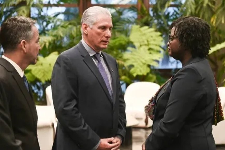 Ambassadeur Genia Lank-Corinde overhandigt geloofsbrieven aan Cubaanse president