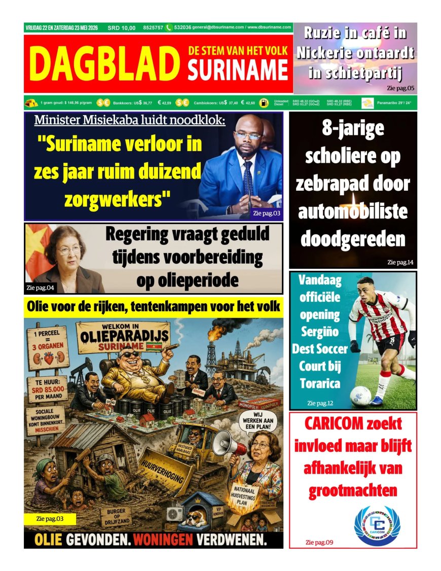 Dagblad Suriname, vrijdag 22 mei 2026