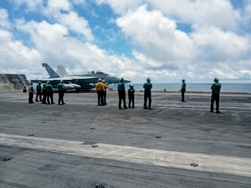 Oudste Amerikaanse vliegdekschip in Surinaamse wateren op afscheidsmissie