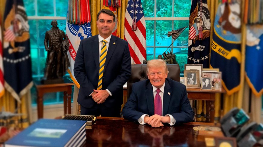 Braziliaanse senator Flávio Bolsonaro zoekt steun bij Trump 