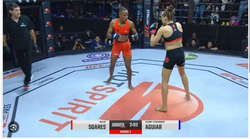 Beelden =Thalita Soares wint met spectaculaire knock-out