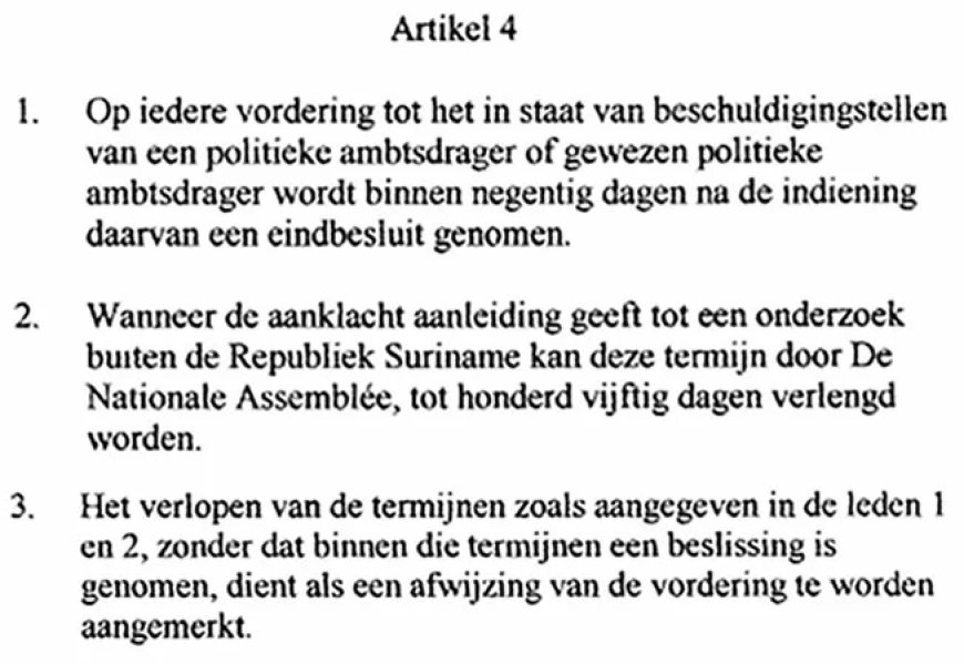 Meerderheid DNA lijkt voor in staat van beschuldigingstelling ex-ministers te zijn; deadline 