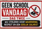 Tweede actiedag onderwijsbonden; regering moet met concrete voorstellen komen