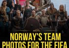 Noorwegen trekt aandacht met Vikingfoto voor WK