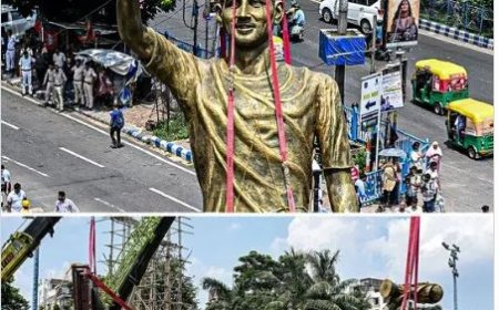 Reusachtig Messi-standbeeld uit veiligheidsoverwegingen verwijderd