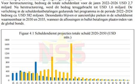 Staatsschuld stijgt naar SRD 189,9 miljard