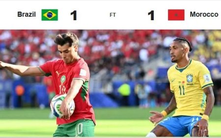 Marokko houdt Brazilië op gelijkspel
