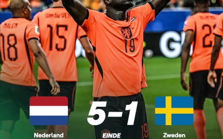 Oranje walst over Zweden heen