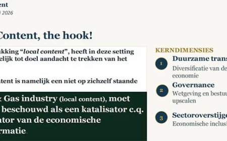 Local content moet Suriname voorbereiden op een economie ná de olie