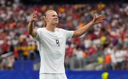 Haaland bezorgt Noorwegen late WK-zege op Ivoorkust en duel met Brazilië