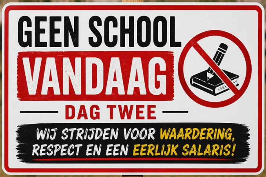 Tweede actiedag onderwijsbonden; regering moet met concrete voorstellen komen