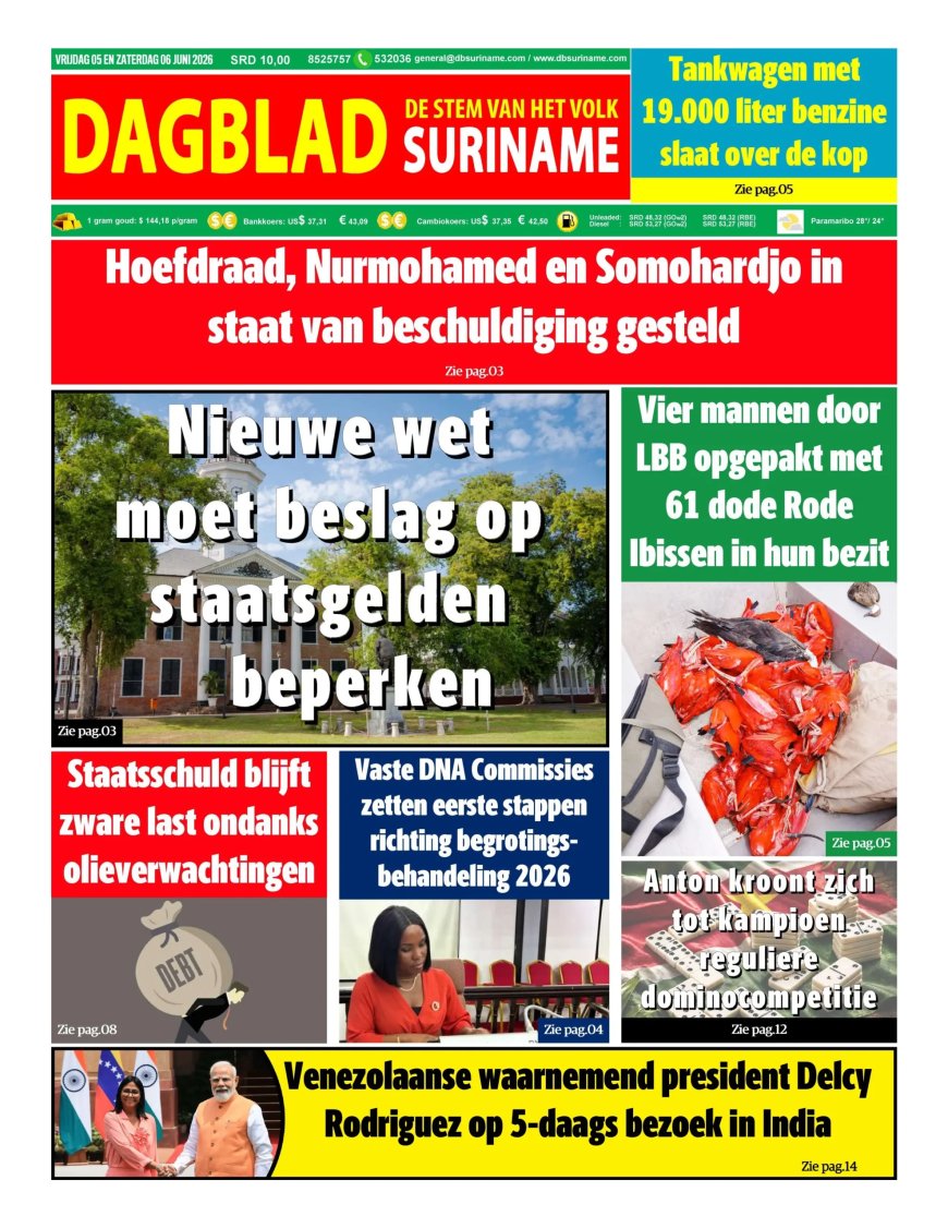 Dagblad Suriname, vrijdag 5 juni 2026