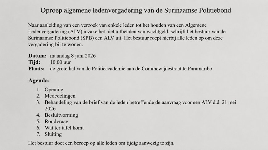 Politiebond roept leden bijeen voor spoedvergadering over uitblijven wachtgelden