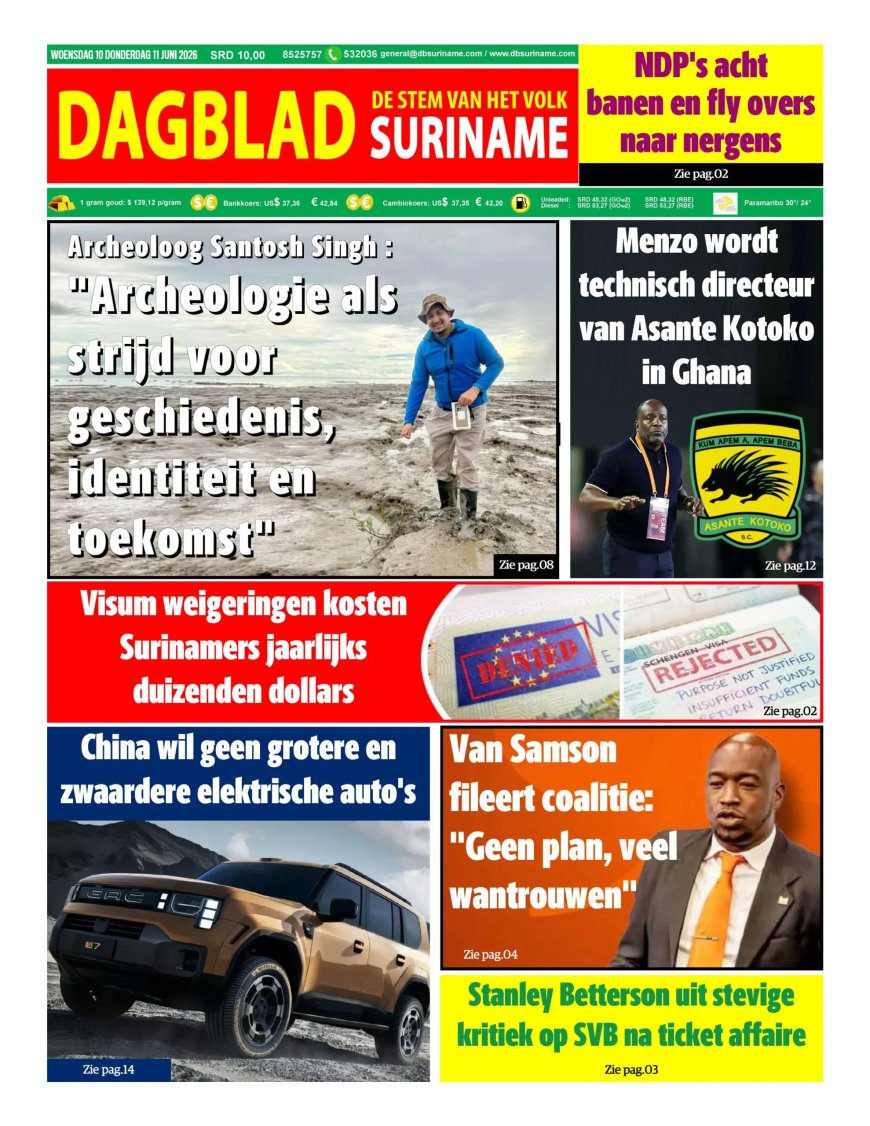 Dagblad Suriname, woensdag 10 juni 2026
