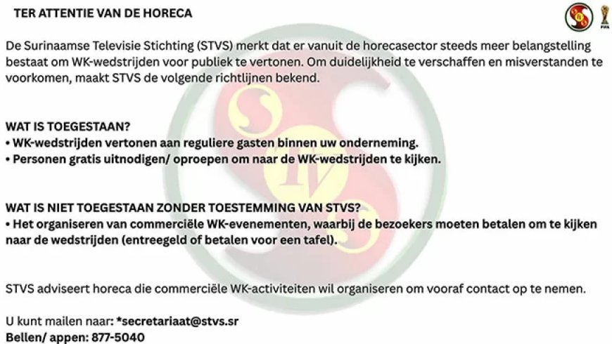Derde helft WK 2026: FIFA streng over rechten: regels gelden voor horeca én media