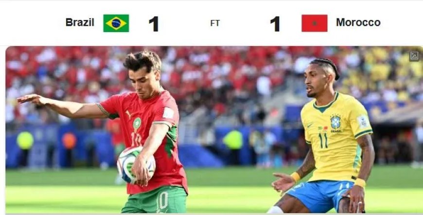 Marokko houdt Brazilië op gelijkspel