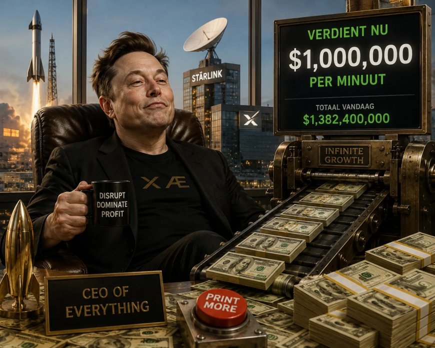 Biljonair verdient een miljoen dollar per minuut
