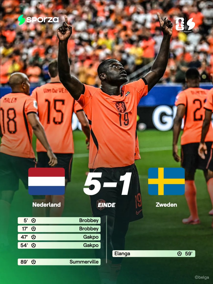 Oranje walst over Zweden heen
