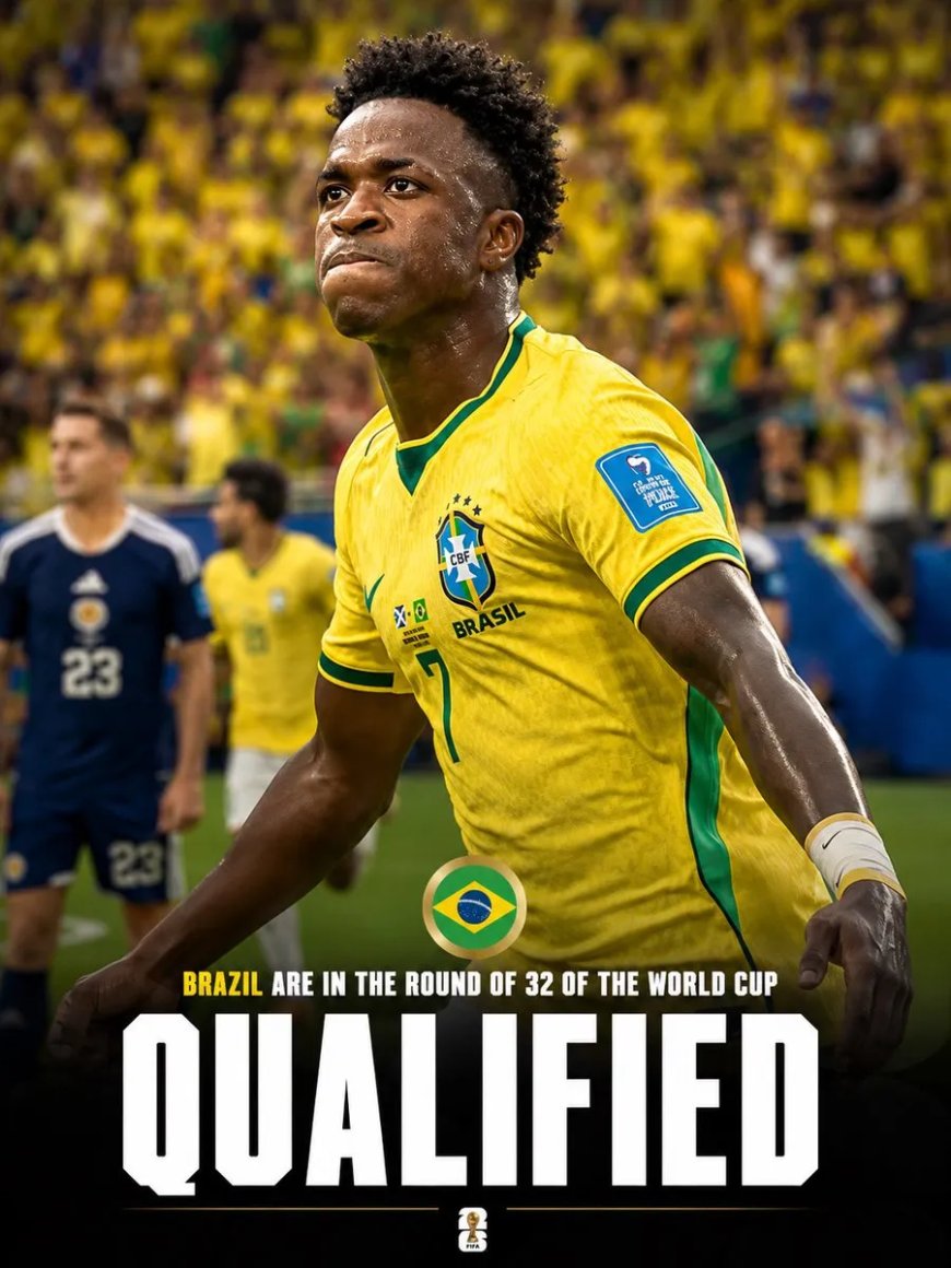 Vinícius schiet Brazilië naar knock-outfase