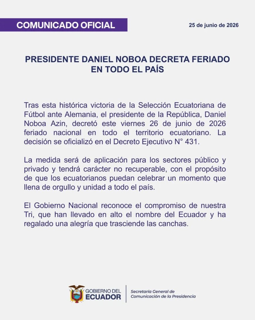 Ecuador viert historische WK stunt met nationale feestdag