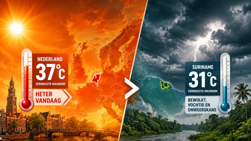 Nederland vandaag warmer dan Suriname door extreme hitte in Europa