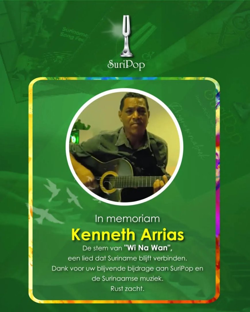 Suriname neemt afscheid van legende Kenneth Arias, stem van ‘Wi na wan’